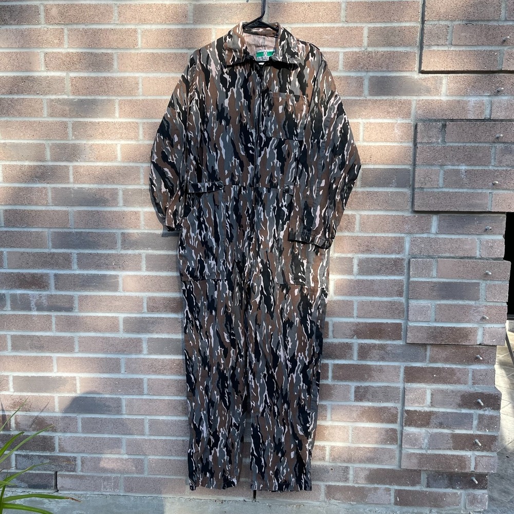 Game Winner‎ Coveralls Mens Large Camouflage Hunting Vintage Unlined